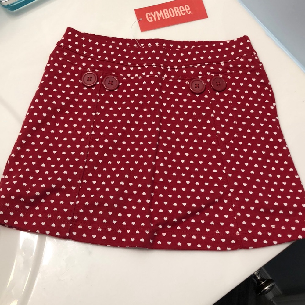 Vintage Gymboree red hearts skirt